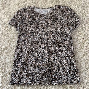 Jcrew leopard print studio tee